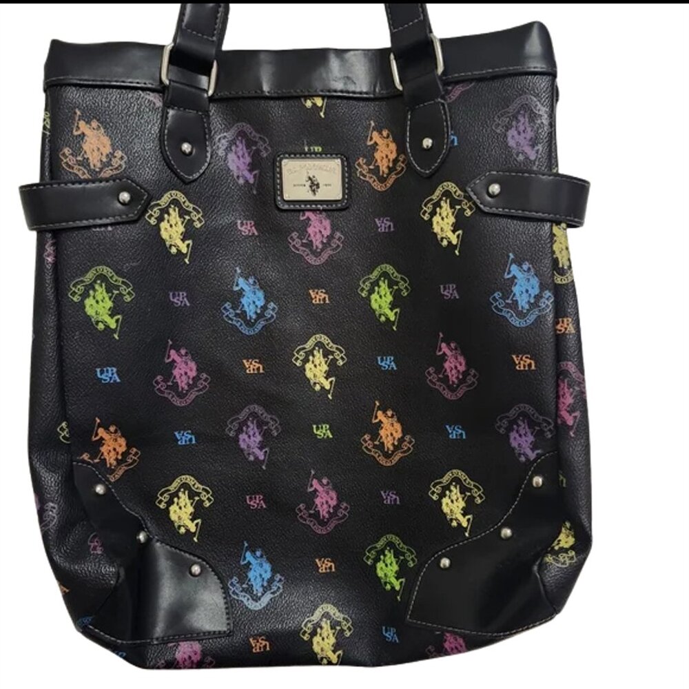 U.S. Polo Assn. Black Multicolor Shoulder Bag